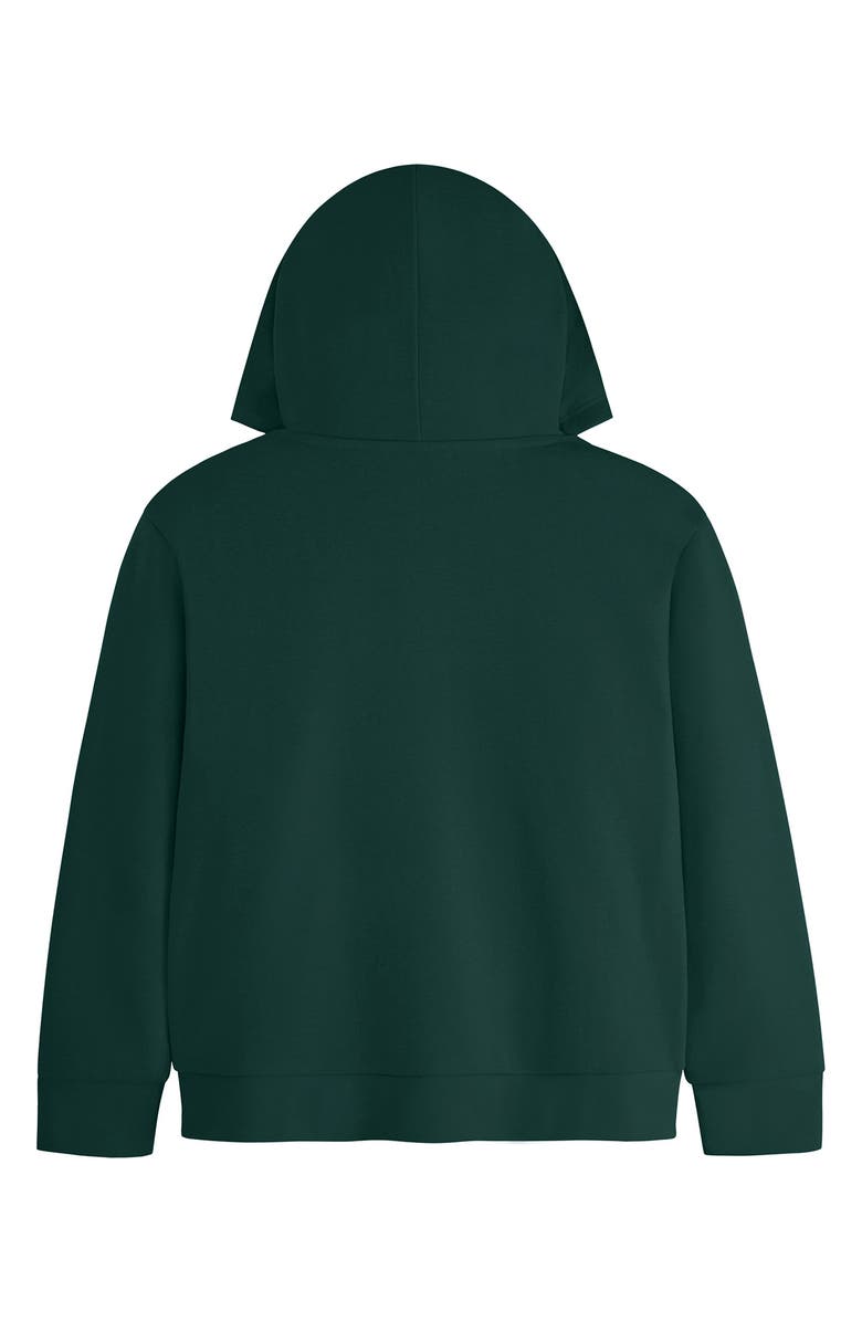 PUMA Kids' Logo Fleece Hoodie, Alternate, color, Green Terrain
