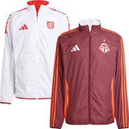 adidas Men's adidas Red/White Toronto FC 2025 Anthem Reversible Full-Zip Jacket