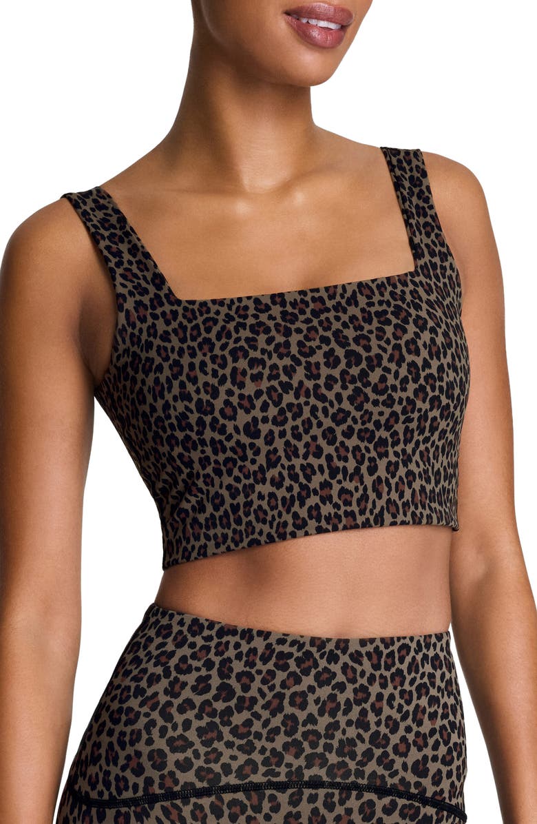 SPANX<sup>®</sup> Get Moving Leopard Print Crop Tank, Main, color, Multi