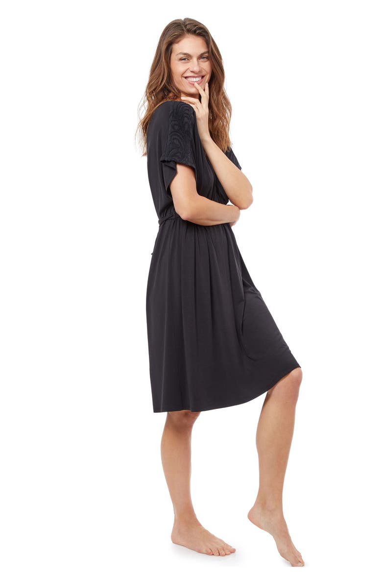 Florence Cover-up Dress, Alternate, color, BLACK
