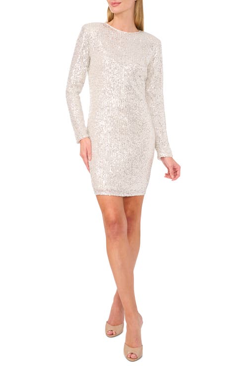 Sequin Long Sleeve Minidress