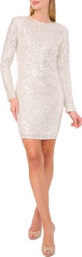 CeCe Sequin Long Sleeve Minidress