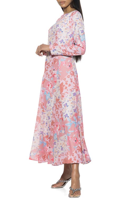 Alexia Admor Elodie Floral Long Sleeve Maxi Dress In Multi