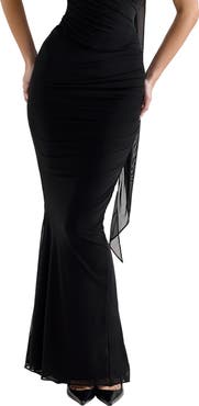 HOUSE OF CB Cassidy Mesh & Tulle Maxi Skirt