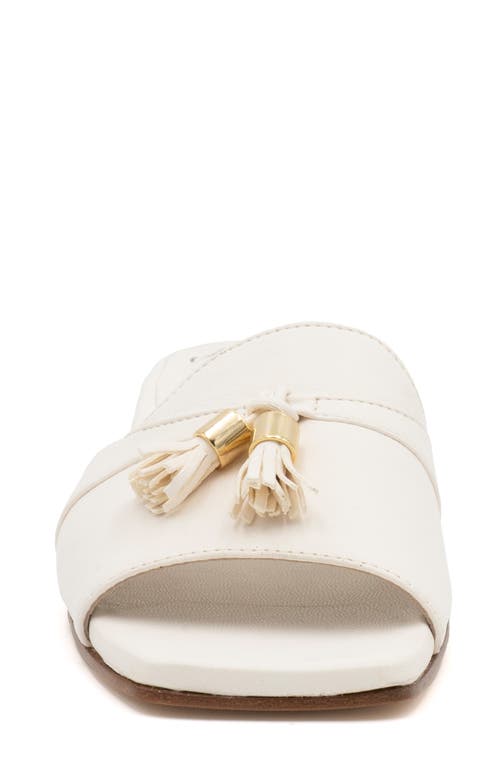 Amalfi By Rangoni Bussola Slide Sandal In Milk Parmasoft - Gold Met
