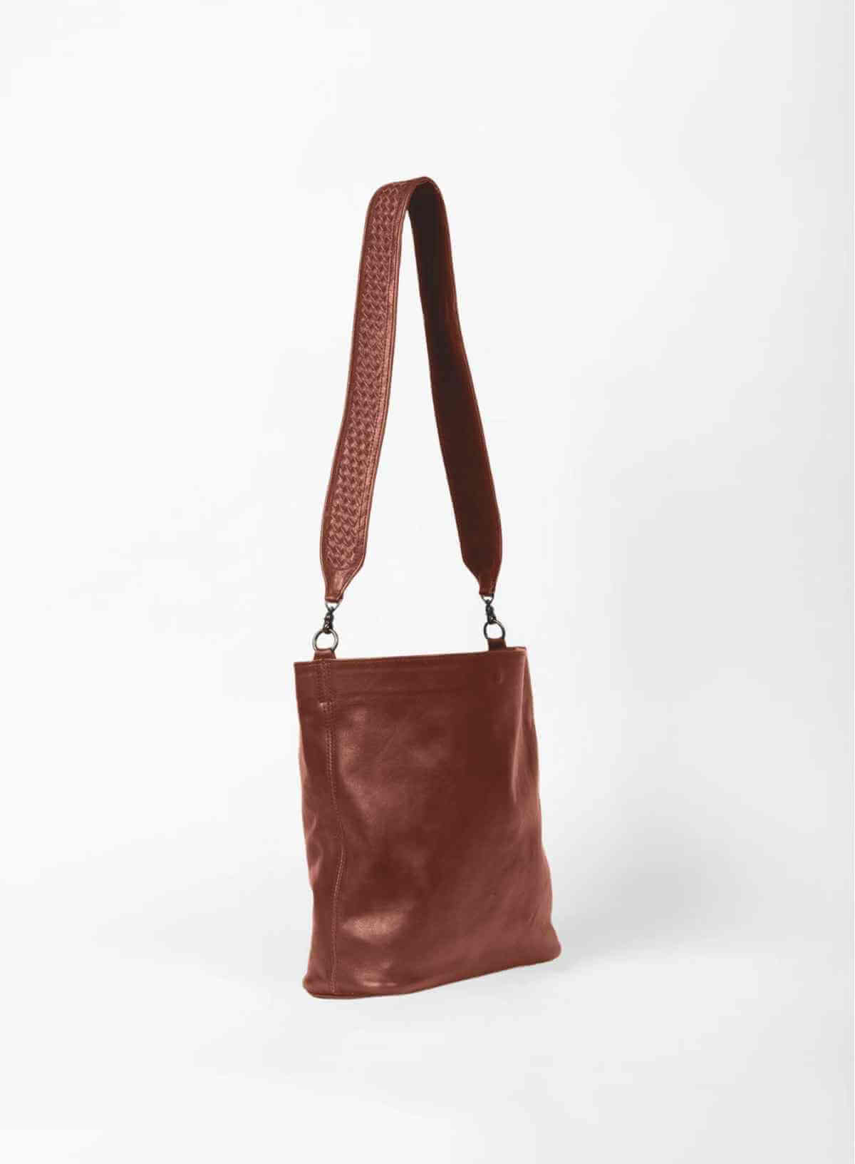 Deux Mains Sarah Shoulder Bag, Alternate, color, Mahogany