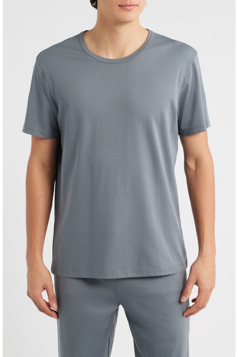 Stretch Cotton & Modal Blend Pajama T-Shirt, Main, color, OCEAN