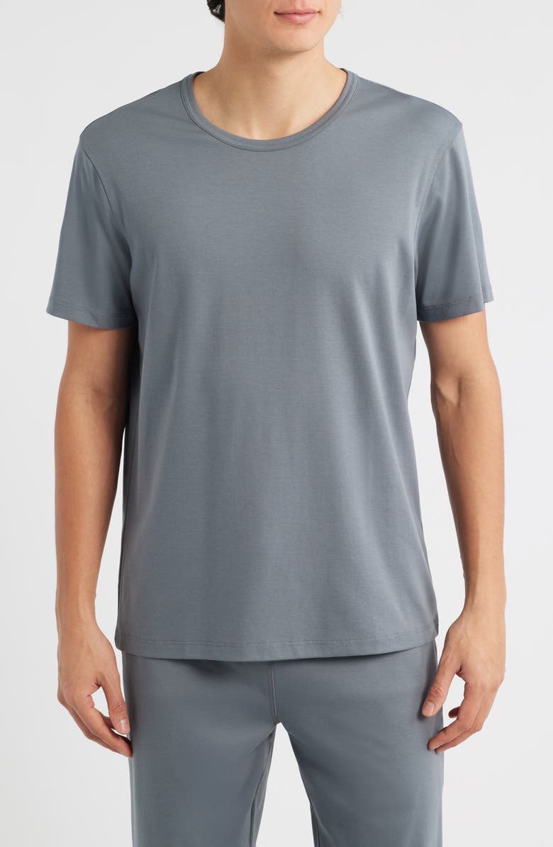Daniel Buchler Stretch Cotton & Modal Blend Pajama T-Shirt, Main, color, Ocean