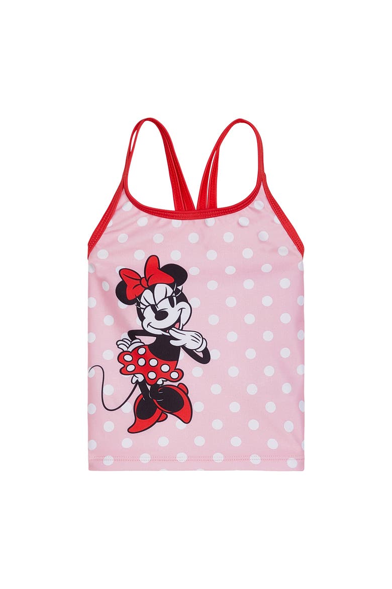 Minnie Mouse 2-Piece Tankini Top and Bikini Bottom Swim Set UPF 50+, Alternate, color, Minnie Red Pink Dot