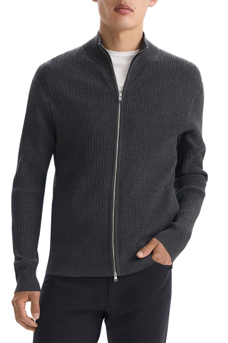 Riland Cable Zip Cardigan, Main, color, PSTL MELNG