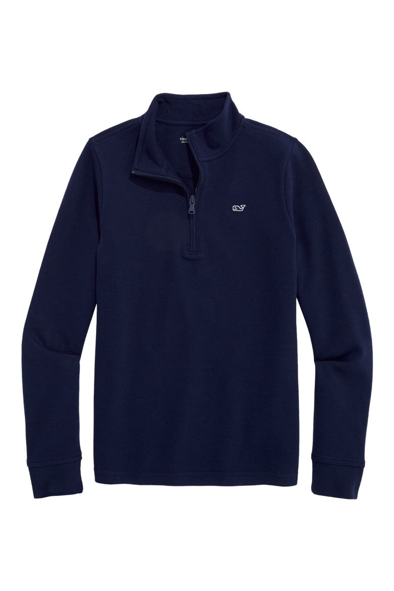 Kids' Saltwater Quarter Zip Pullover, Main, color, NAUTICAL NAVY