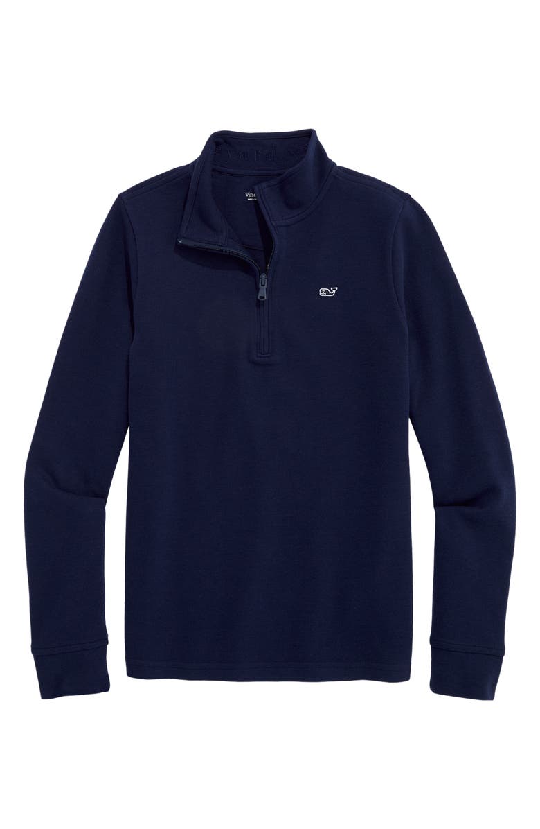 vineyard vines Kids' Saltwater Quarter Zip Pullover, Main, color, 