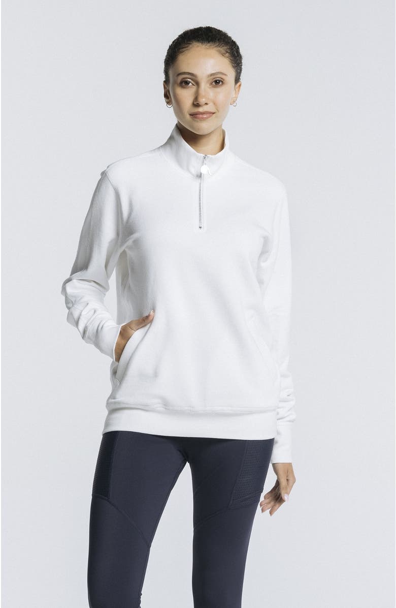 AVI Pickleball Warmup Pullover, Alternate, color, White Lotus