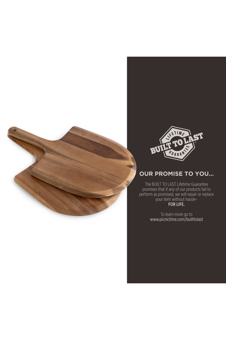 Acacia Personal Pizza Peel Serving Board Paddle Set of 2, Alternate, color, Acacia Wood