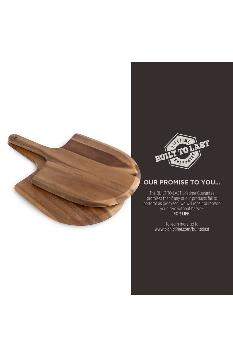 Toscana Acacia Personal Pizza Peel Serving Board Paddle Set of 2, Alternate, color, Acacia Wood