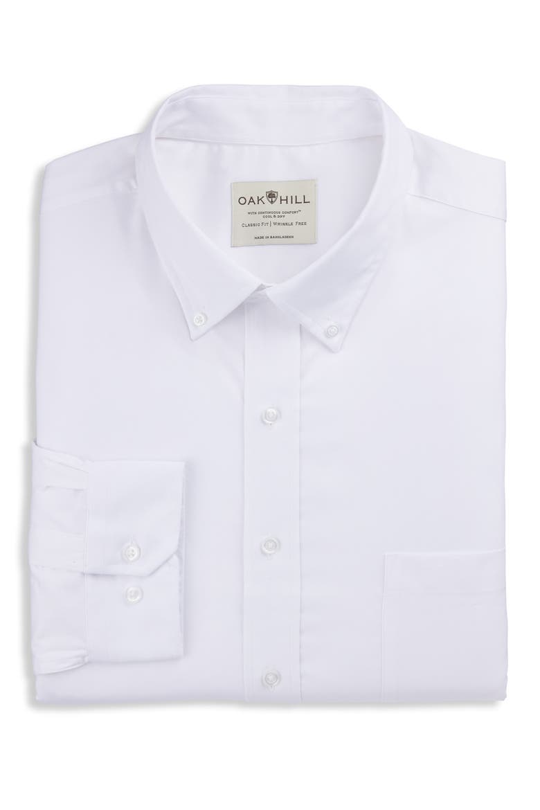 Pinpoint Oxford Dress Shirt, Main, color, WHITE