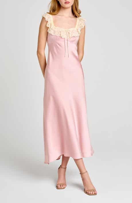 WAYF Ella Lace Trim Slipdress