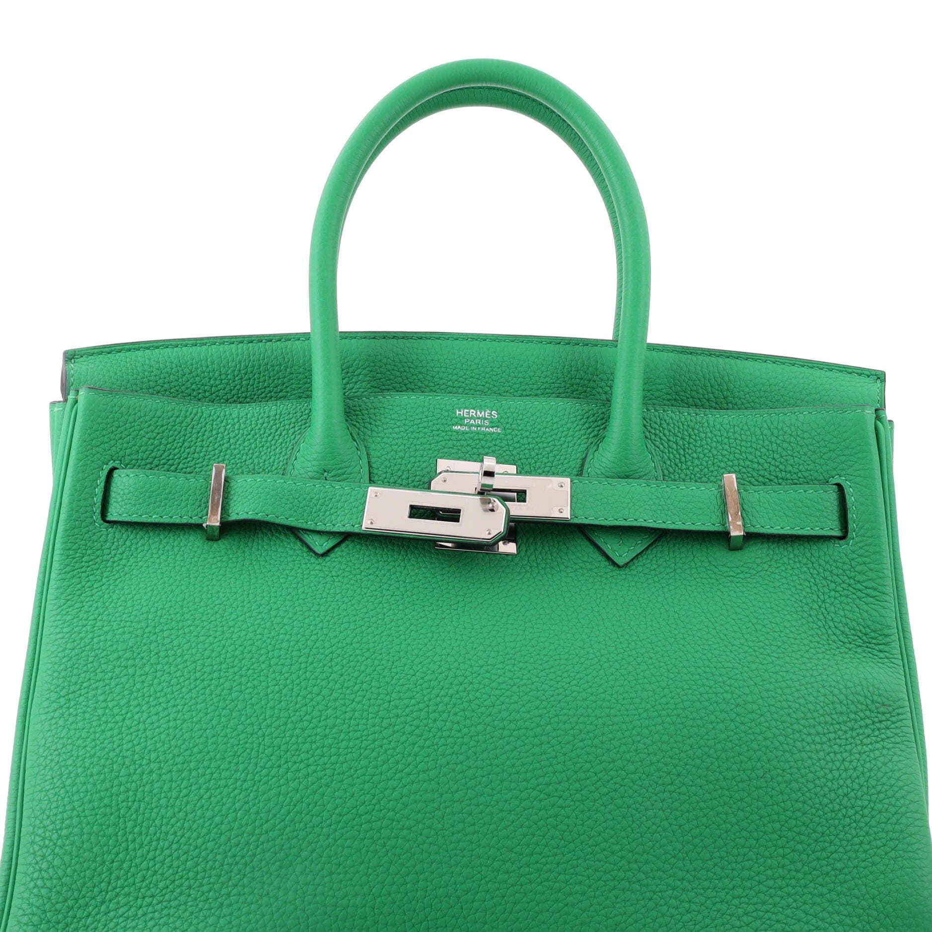 Birkin Handbag Verso Togo with Palladium Hardware 30, Alternate, color, Green