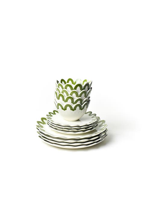 Olive Arabesque Dinnerware 12 Piece Set