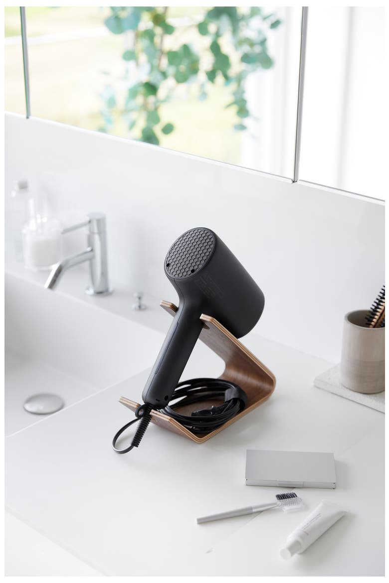 Hair Dryer & Iron Stand, Alternate, color, WALNUT