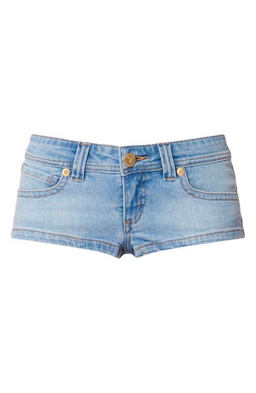 Abrand Denim Microshorts In Blue