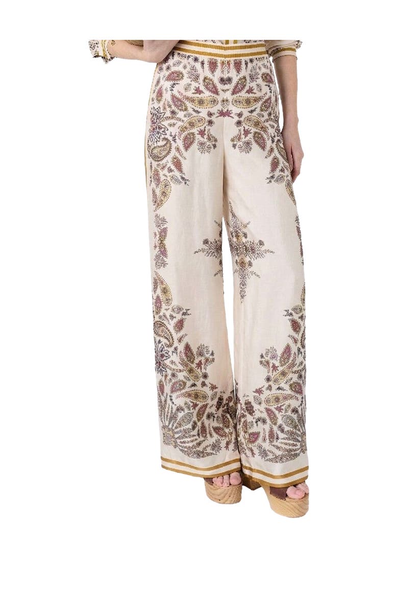22535459 High-Waist Wide-Leg Trousers, Main, color, Yellow