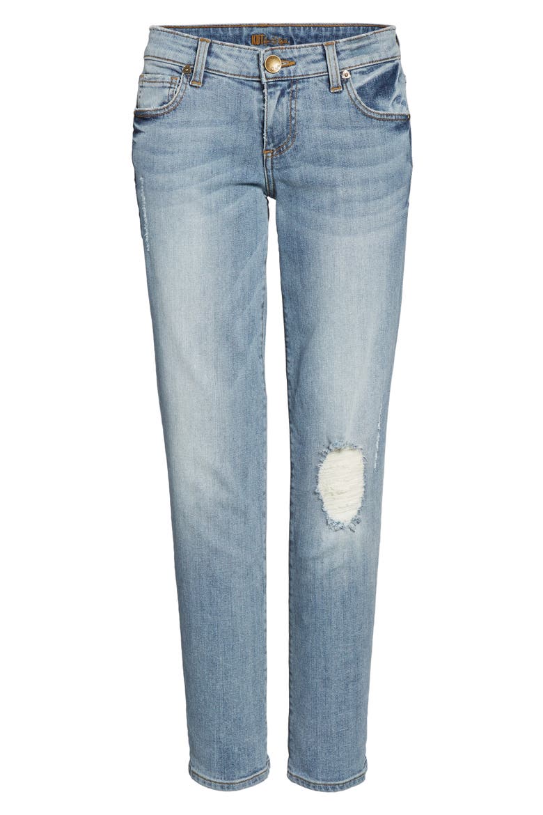 Catherine Distressed Boyfriend Jeans, Alternate, color, REGARDED