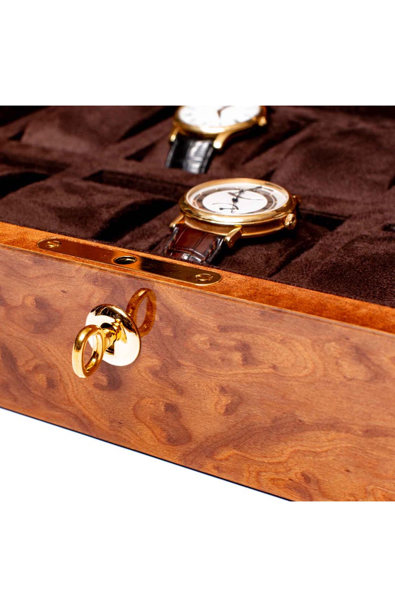 Rapport London HERITAGE TEN WATCH BOX, Alternate, color, Burr Walnut