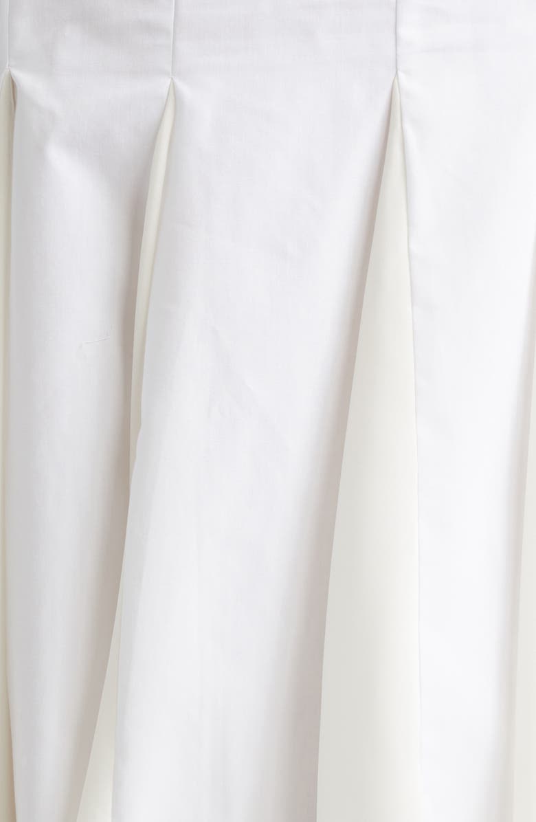 Sacai Mixed Media Knit & Poplin Minidress, Alternate, color, Black/ Off White