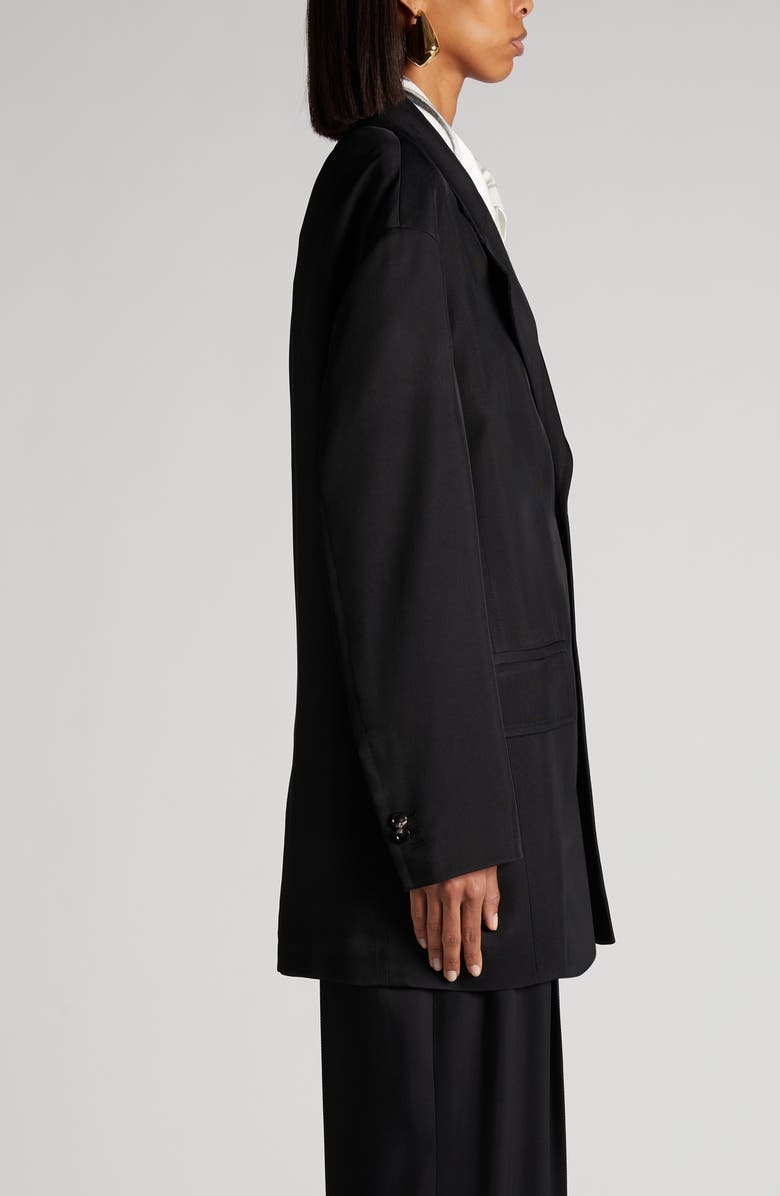 Bottega Veneta Viscose & Mulberry Silk Twill Jacket, Alternate, color, 1000 Black