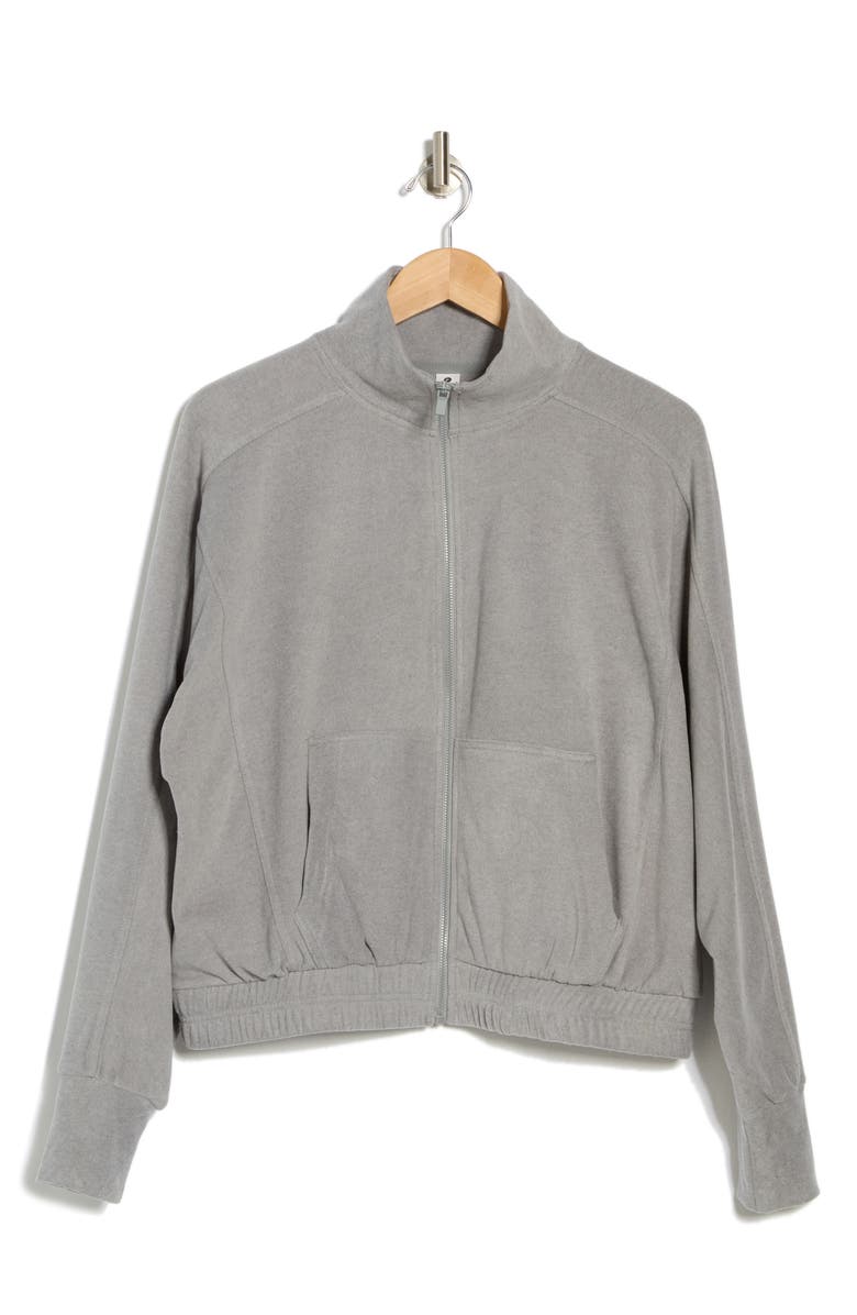 90 DEGREE BY REFLEX Marled Pique Muse Zip Jacket, Alternate, color, Weathervane