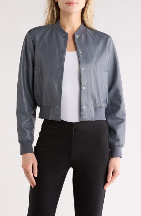 Riley Leather Bomber Jacket