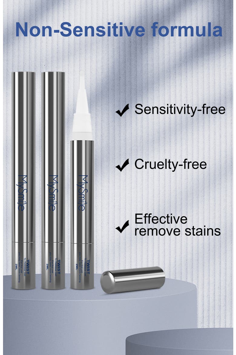35% CP Teeth Whitening Kit Enhanced Teeth Whitener, 4 Pc Teeth Whitening Pen, 24 Treatments, Alternate, color, Silver