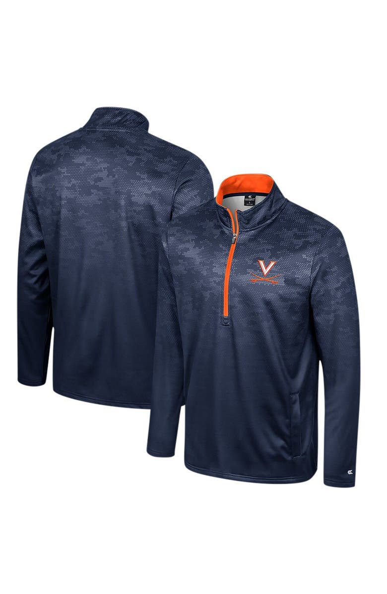 COLOSSEUM Men's Colosseum  Navy Virginia Cavaliers The Machine Half-Zip Jacket, Main, color, 