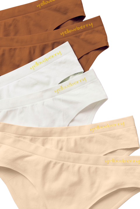 6PK Seamless Bikini Underwear with Bonded Seam