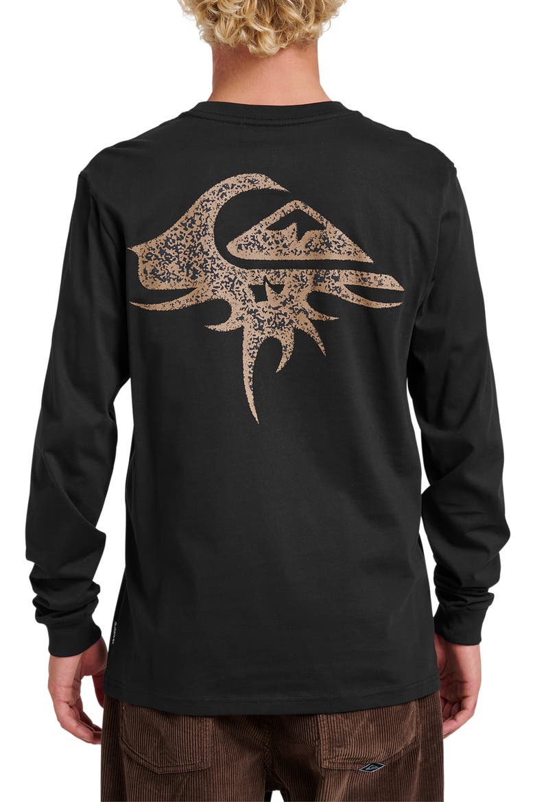 Three Piece Long Sleeve Graphic T-Shirt, Alternate, color, BLACK