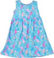 Flap Happy Girl's Playtime UPF 50+ Dahlia Sleeveless Dress with Pockets