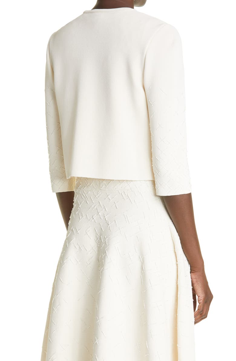 St. John Evening Sequin Jacquard Knit Cardigan, Alternate, color, 