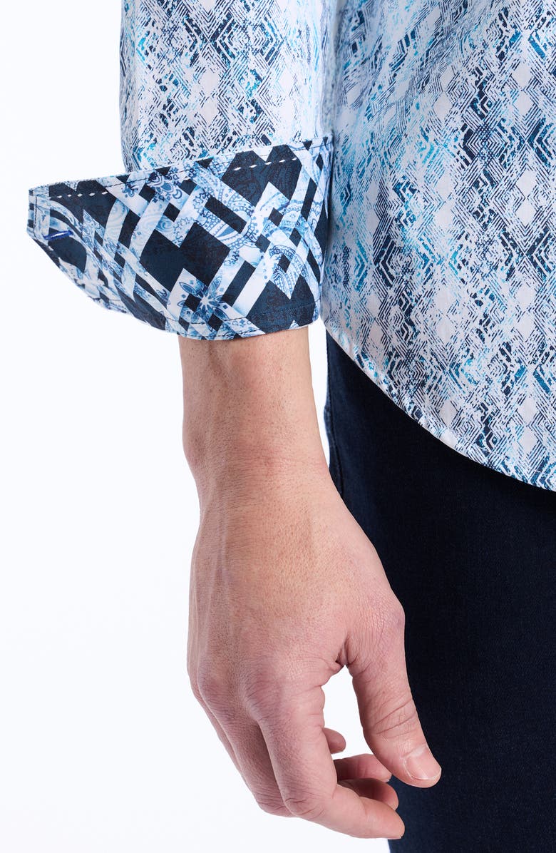 Robert Graham Alahmar Classic Fit Stretch Button-Up Shirt, Alternate, color, Light Blue