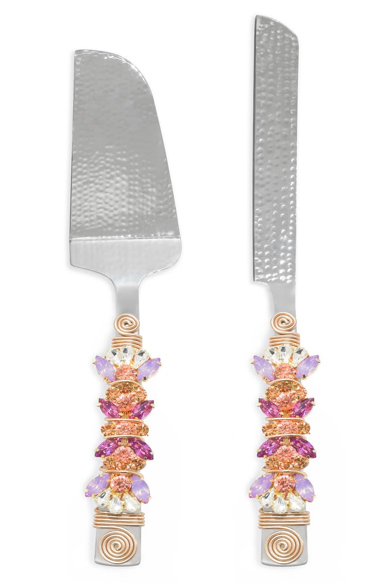 2-Piece Cake Serving Set, Main, color, PINK/ PURPLE