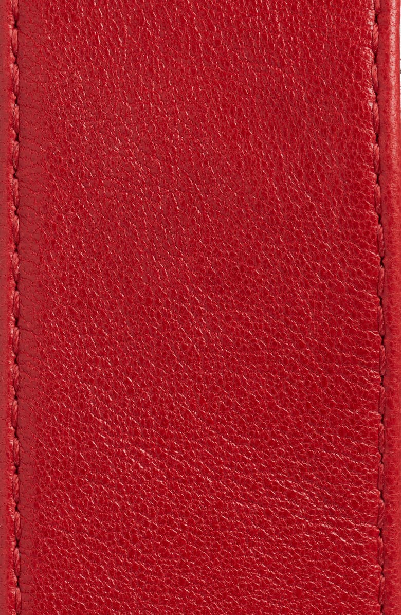 Raina Viper D-Ring Buckle Leather Belt, Alternate, color, Red