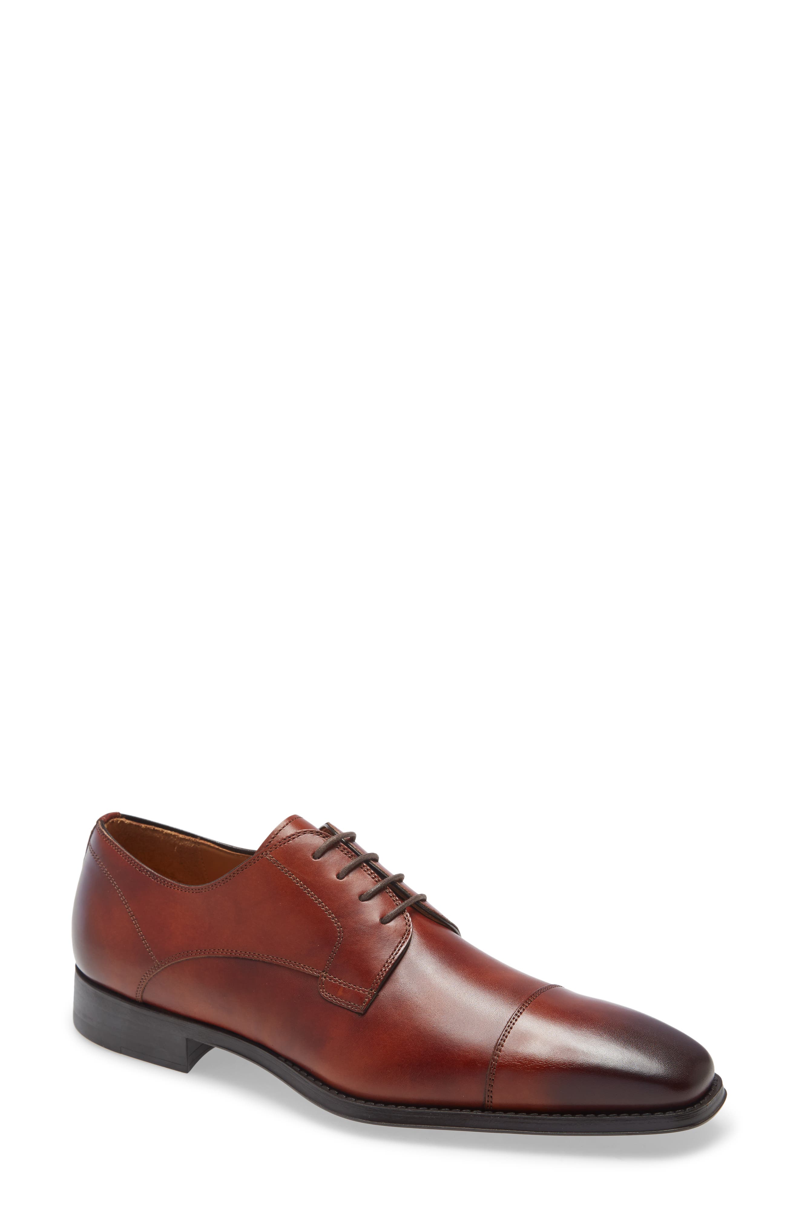 Magnanni Samson Burnished Cap Toe Derby - Wide Width 