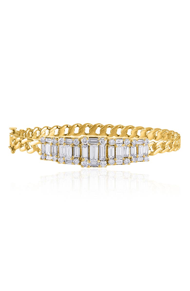 Mindi Mond Clarity 5 Cube Diamond Link Bracelet, Main, color, 18K Yellow Gold