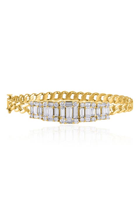 Clarity 5 Cube Diamond Link Bracelet