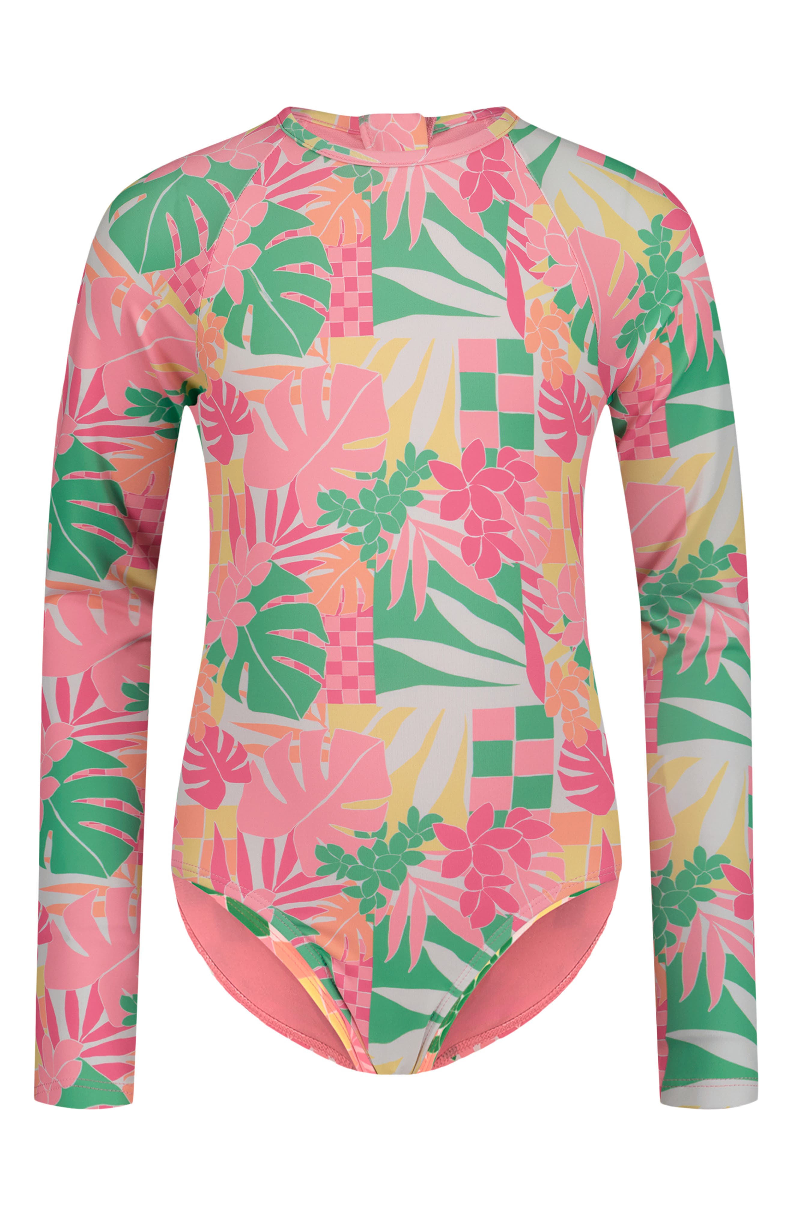 Roxy Kids' Tropical One-Piece Rashguard Swimsuit