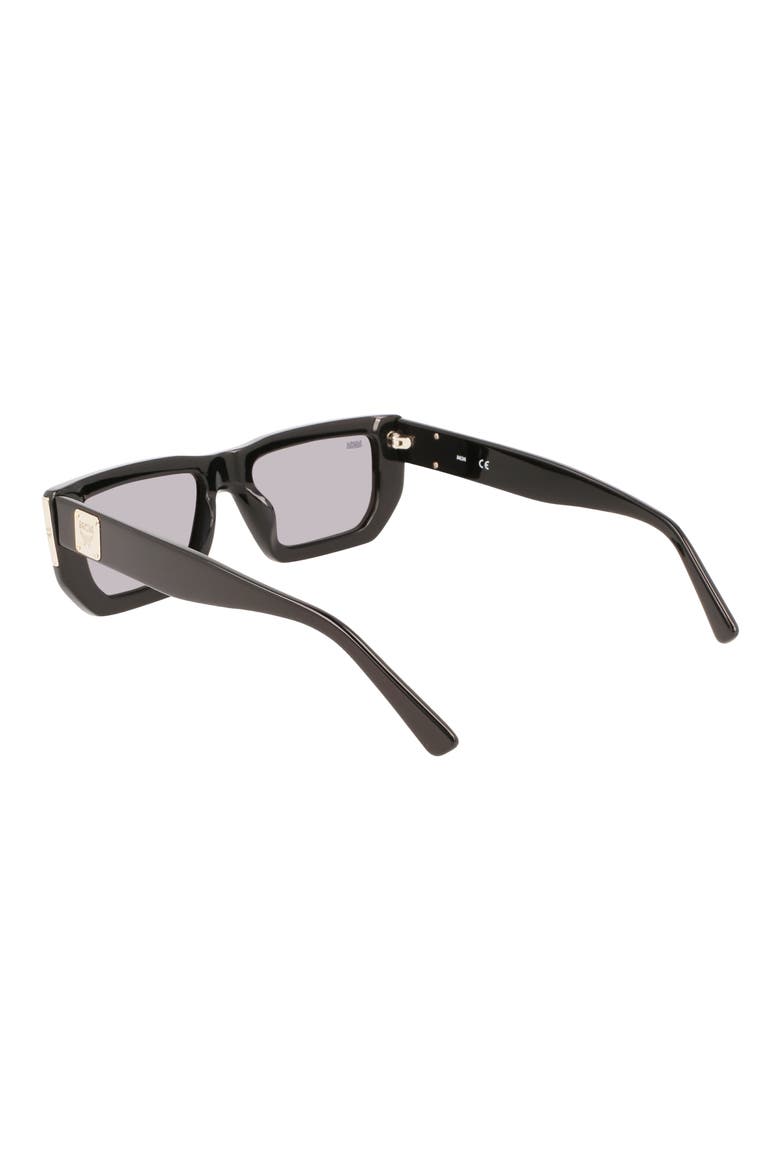51mm Rectangle Sunglasses, Alternate, color, BLACK