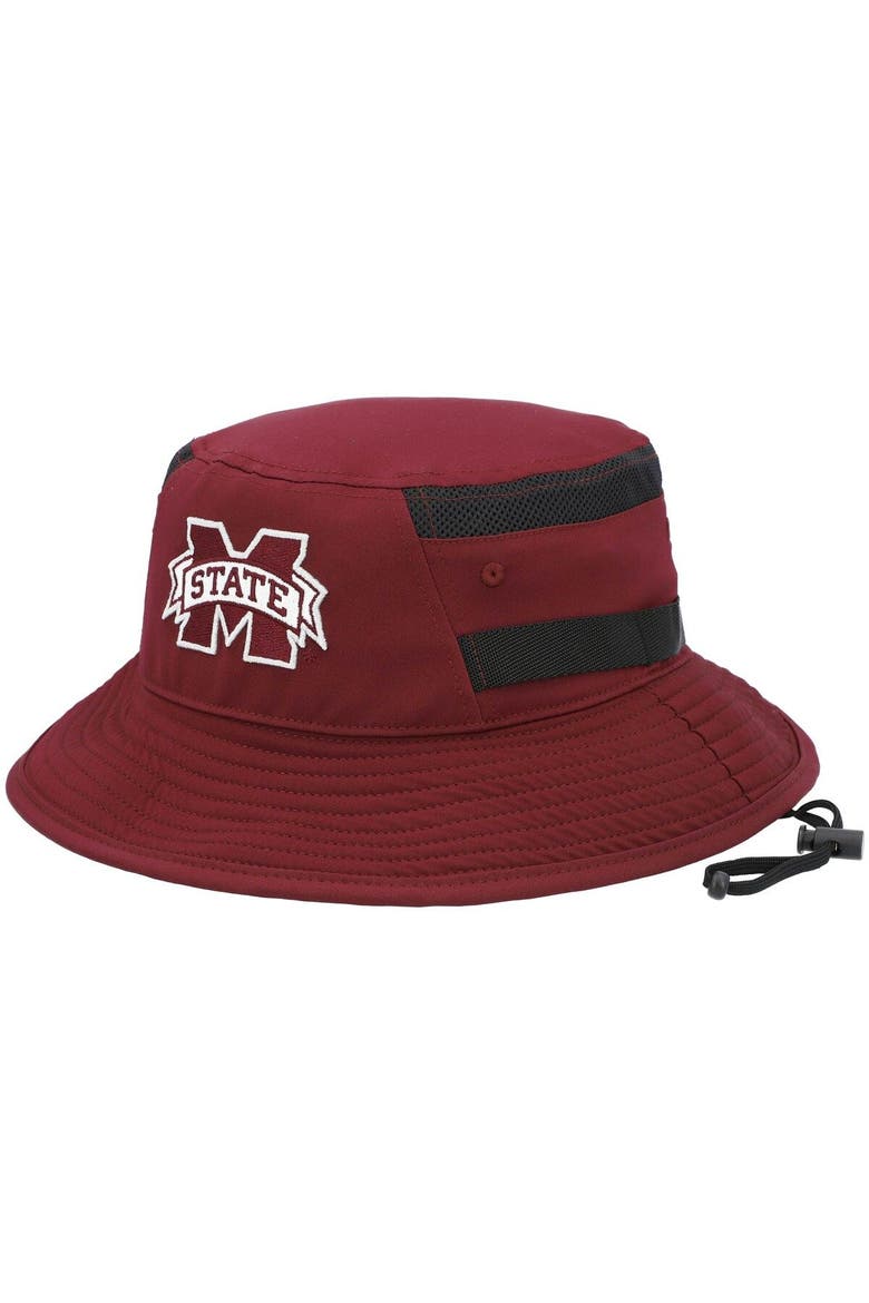 Men's adidas Maroon Mississippi State Bulldogs 2021 Sideline AEROREADY Bucket Hat, Main, color, Maroon