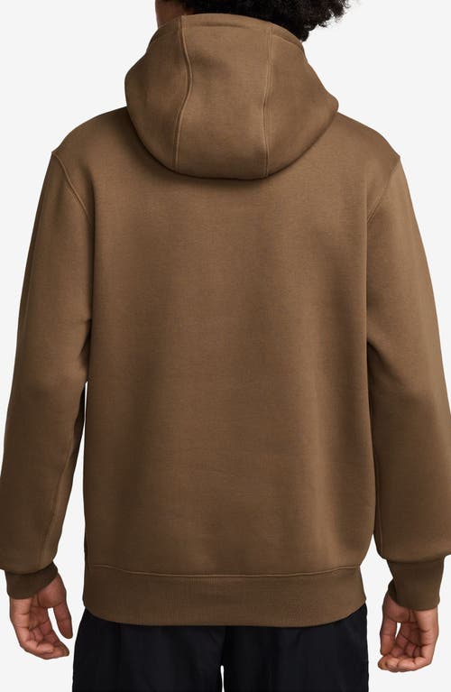Nike Club Fleece Pullover Hoodie In Brown