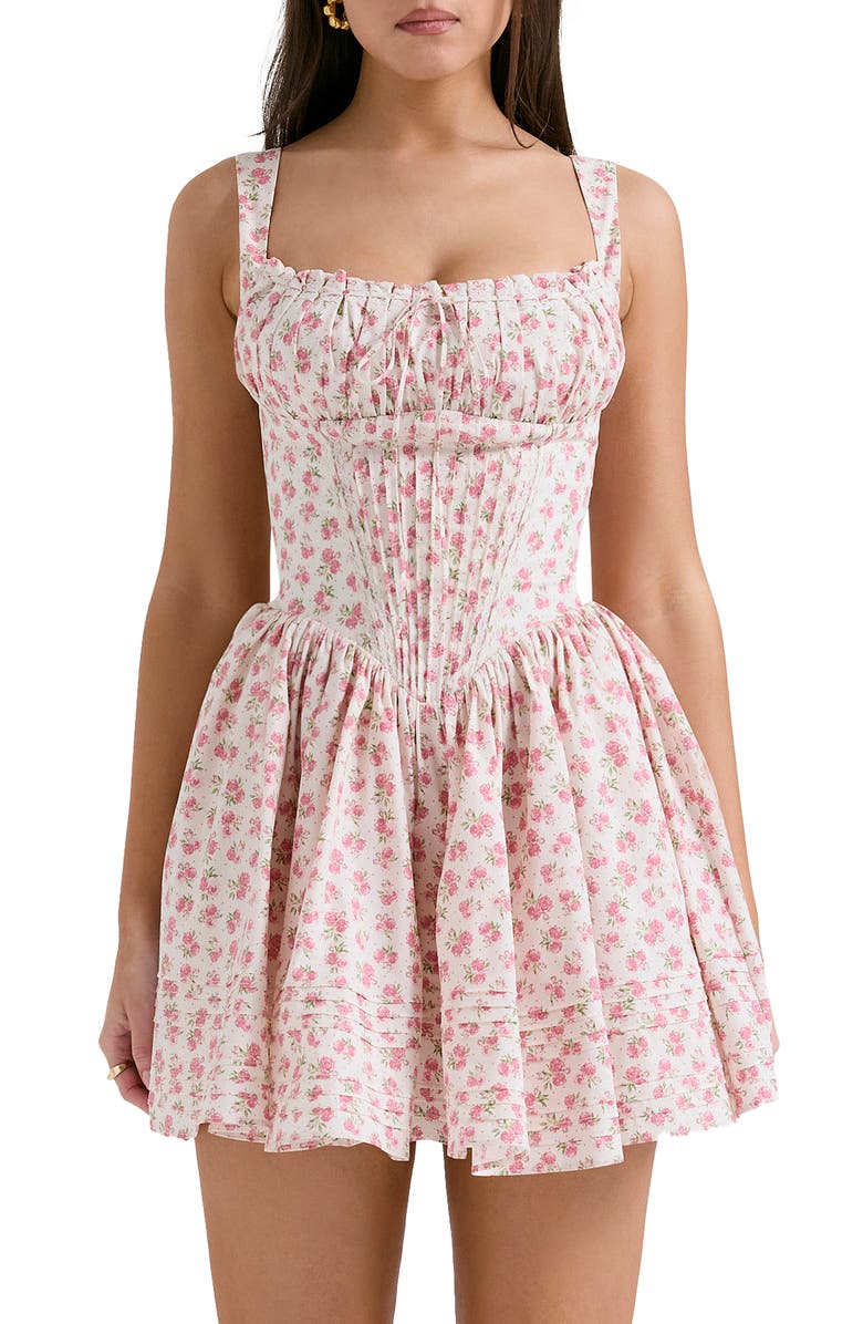 HOUSE OF CB Floral Minidress, Alternate, color, Pink Floral