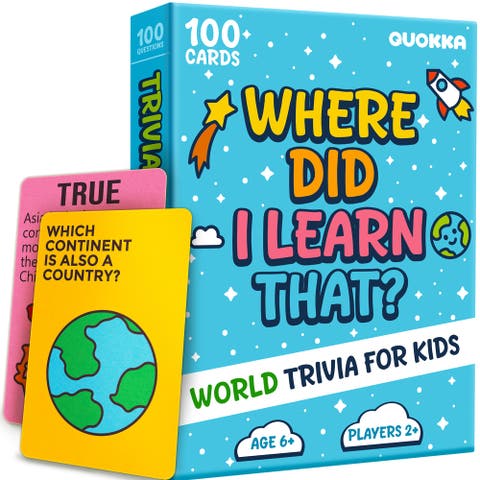 Kids Trivia Card Games - World, Space, History & Human Body